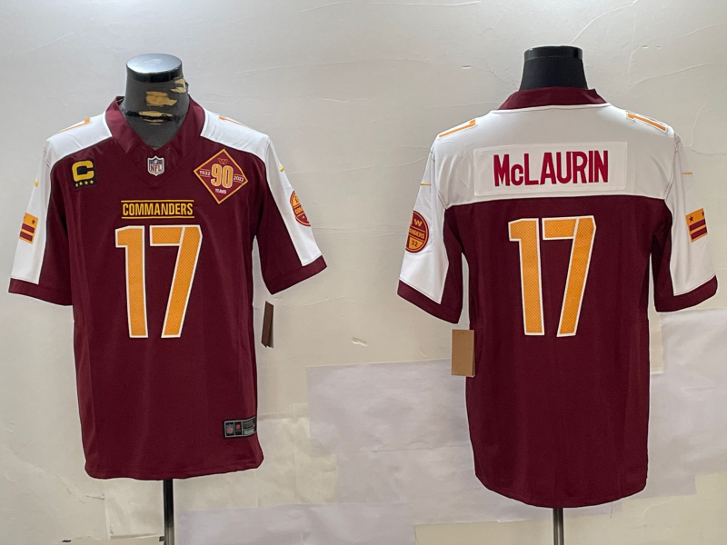 Men's Washington Commanders Terry McLaurin #17 Burgundy Jersey
